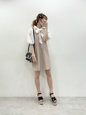 「ミニワンピ」｜saeさん（レディース・159cm）の春コーディネート