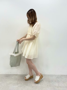 「ミニワンピ」｜saeさん（レディース・159cm）の春コーディネート