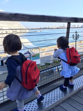 「双子コーデ」｜「アイテム（スリッポン）」を使った、kikiさん（キッズ・80cm）の夏コーディネート