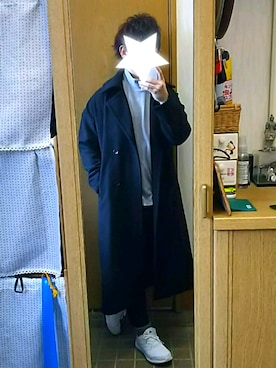 「unrelaxing（アンリラクシング）のアイテム（ピーコート）」を使った、まいさん（メンズ・169cm）の冬コーディネート
