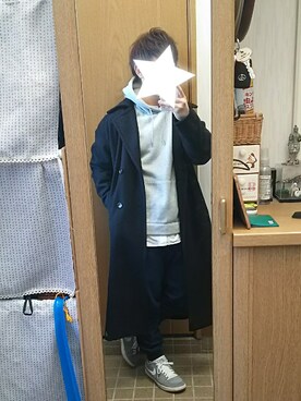 「unrelaxing（アンリラクシング）のアイテム（ピーコート）」を使った、まいさん（メンズ・169cm）の冬コーディネート