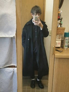 「unrelaxing（アンリラクシング）のアイテム（ピーコート）」を使った、まいさん（メンズ・169cm）の冬コーディネート