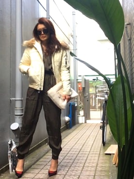 「Import & Select（インポートアンドセレクト）のアイテム（オールインワン・サロペット）」を使った、suga_さん（レディース・159cm）の冬コーディネート
