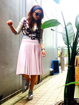 「muse muse（ミューズミューズ）のアイテム」を使った、suga_さん（レディース・159cm）の春コーディネート