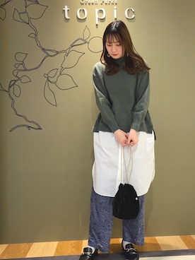 「ペイズリー柄パンツ」｜「アイテム（ワンピース/ドレス）」を使った、riiiinさん（レディース・170cm）の秋コーディネート