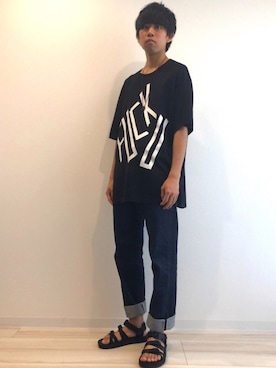 「SRIVER」｜しゅんぺいさん（メンズ・175cm）の夏コーディネート