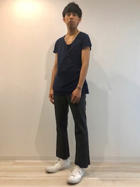 「SRIVER」｜しゅんぺいさん（メンズ・175cm）の夏コーディネート