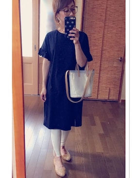 「OZOC（オゾック）のアイテム（バレエシューズ）」を使った、Yuri さん（レディース・155cm）の夏コーディネート