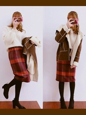 「ET BOITE（エボワット）のアイテム」を使った、▪️𝑲𝒂𝒈𝒆𝒌𝒐▪️さん（レディース・168cm）の冬コーディネート