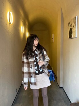 「ネコ」｜「アイテム（ダッフルコート）」を使った、▪️𝑲𝒂𝒈𝒆𝒌𝒐▪️さん（レディース・168cm）の冬コーディネート