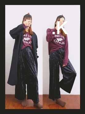 「PULL&BEAR（プルアンドベア）のアイテム（パーカー）」を使った、▪️𝑲𝒂𝒈𝒆𝒌𝒐▪️さん（レディース・168cm）の冬コーディネート