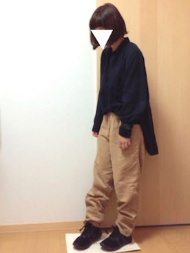 「studio CLIP（スタディオクリップ）のアイテム（チュニック）」を使った、maruさん（レディース・157cm）の秋コーディネート