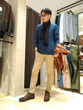 「PADRONE（パドローネ）のアイテム」を使った、KOBさん（メンズ・171cm）の秋コーディネート