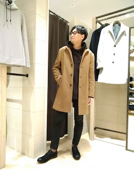 「PADRONE（パドローネ）のアイテム」を使った、KOBさん（メンズ・171cm）の冬コーディネート