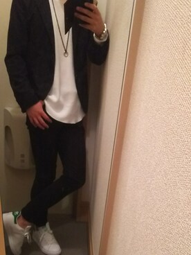 「UNIQLO（ユニクロ）のWOMEN ウルトラストレッチジーンズ（デニムパンツ）」を使った、D@iさん（メンズ・170cm）の春コーディネート