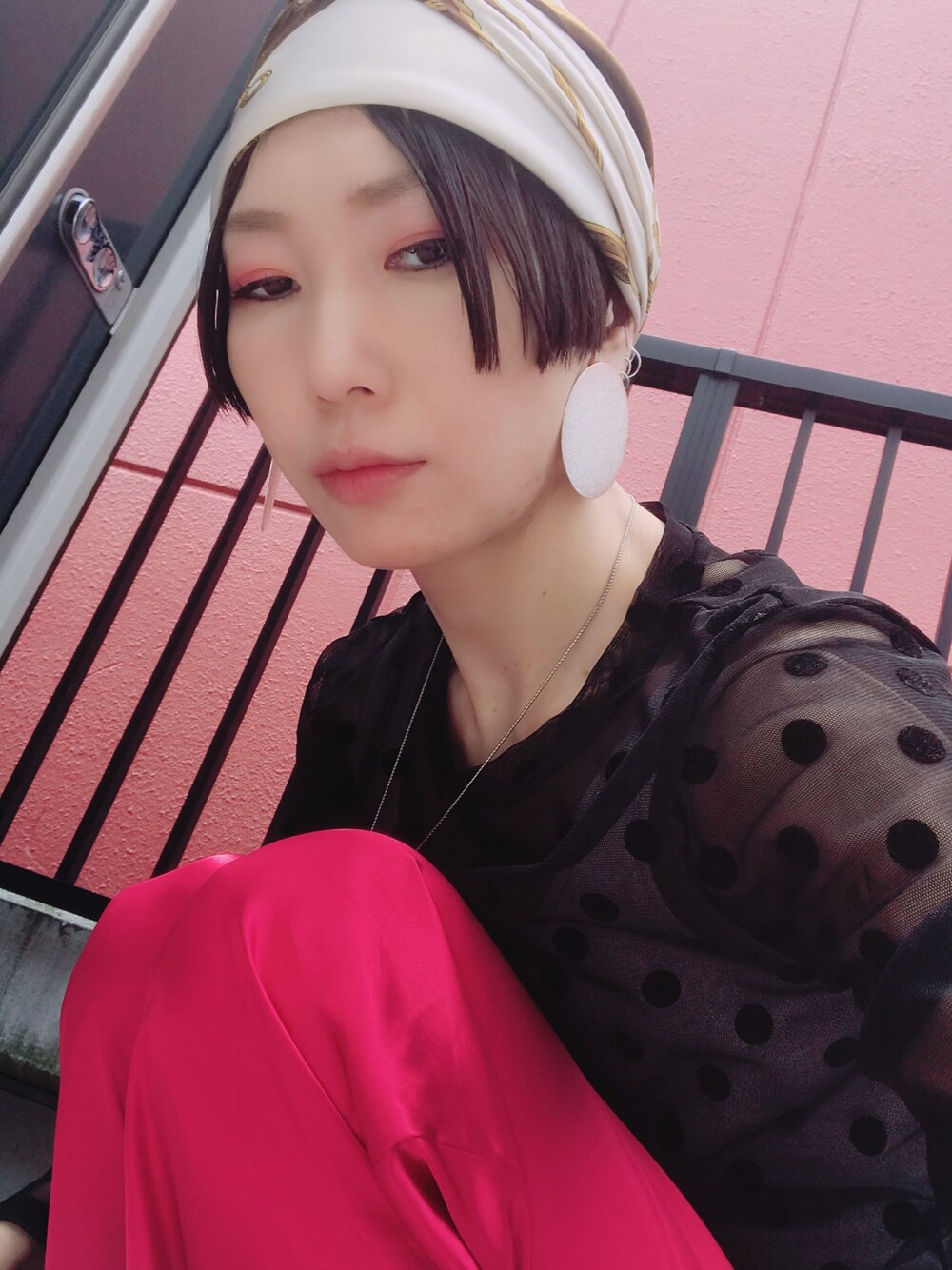 「古着、古着MIX、古着コーデ、used、used mix、シースルー」｜「古着のアイテム（ファッション雑貨、ベージュ系）」を使った、MMさん（レディース・165cm）の春コーディネートの1枚目の写真