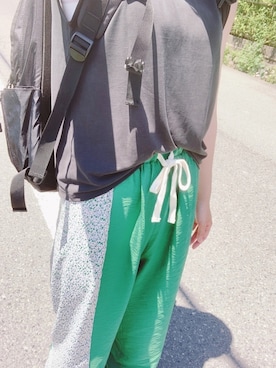 「BAD（バッド）のアイテム」を使った、amuuuさん（レディース・154cm）の夏コーディネート