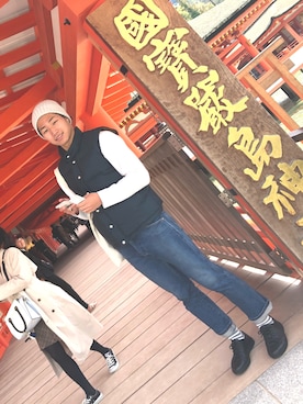 「Crescent Down Works（クレセントダウンワークス）のアイテム」を使った、ITO SEIYAさん（メンズ・176cm）の春コーディネート