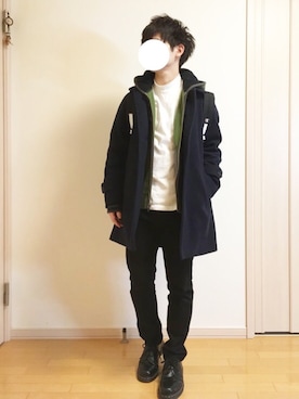 「アイテム（ステンカラーコート）」を使った、namekujiさん（メンズ・167cm・10代）の冬コーディネート