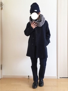 「アイテム（ステンカラーコート）」を使った、namekujiさん（メンズ・167cm・10代）の冬コーディネート