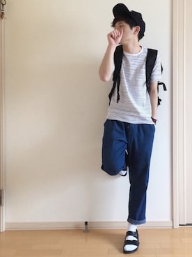 「ロールアップ」｜「アイテム（雑誌）」を使った、namekujiさん（メンズ・167cm）の春コーディネート