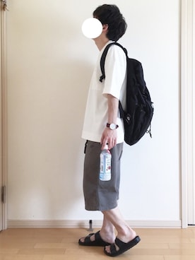 「AKM（エイケイエム）のアイテム（アナログ腕時計）」を使った、namekujiさん（メンズ・167cm）の夏コーディネート