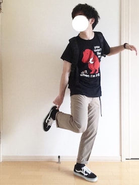 「AKM（エイケイエム）のアイテム（アナログ腕時計）」を使った、namekujiさん（メンズ・167cm）の夏コーディネート