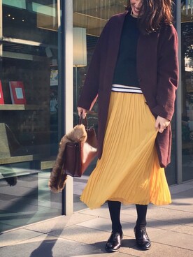 うえむら あやのさん（レディース・165cm）の冬コーディネート