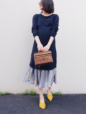 「N.（N. Natural Beauty Basic）（エヌエヌナチュラルビューティーベーシック）のアイテム（アクセサリー）」を使った、うえむら あやのさん（レディース・165cm）の春コーディネート