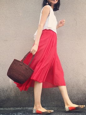 うえむら あやのさん（レディース・165cm）の夏コーディネート