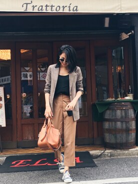 うえむら あやのさん（レディース・165cm）の秋コーディネート