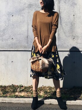 うえむら あやのさん（レディース・165cm）の秋コーディネート