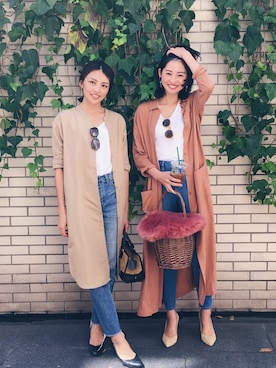 「N.（N. Natural Beauty Basic）（エヌエヌナチュラルビューティーベーシック）のアイテム（シャツワンピース）」を使った、うえむら あやのさん（レディース・165cm）の秋コーディネート