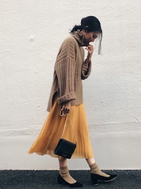 うえむら あやのさん（レディース・165cm）の冬コーディネート