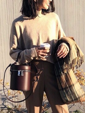 うえむら あやのさん（レディース・165cm）の冬コーディネート