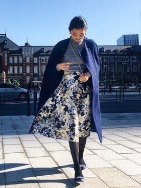 うえむら あやのさん（レディース・165cm）の冬コーディネート