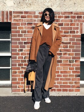 うえむら あやのさん（レディース・165cm）の冬コーディネート