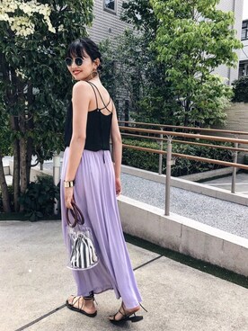 うえむら あやのさん（レディース・165cm）の夏コーディネート