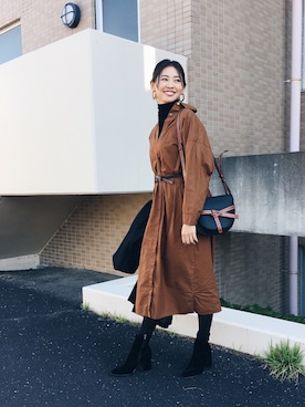 うえむら あやのさん（レディース・165cm）の秋コーディネート