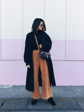 うえむら あやのさん（レディース・165cm）の冬コーディネート