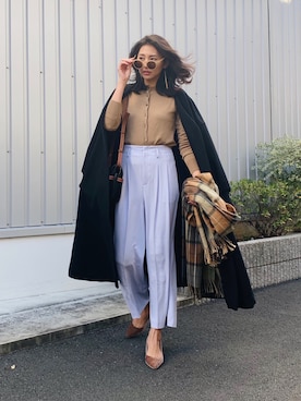 うえむら あやのさん（レディース・165cm）の冬コーディネート