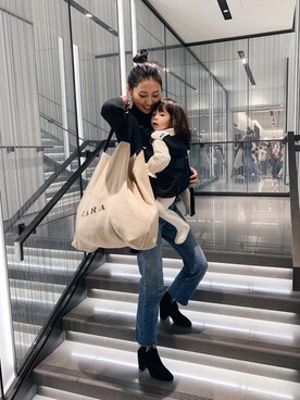 うえむら あやのさん（レディース・165cm）の冬コーディネート