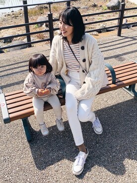 「StompStamp（ストンプスタンプ）のアイテム（トップス）」を使った、うえむら あやのさん（レディース・165cm）の冬コーディネート