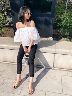 「FEMIND TOKYO（フェマイントウキョウ）のアイテム」を使った、うえむら あやのさん（レディース・165cm）の夏コーディネート