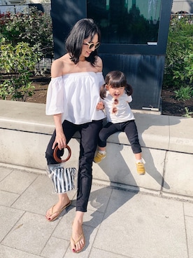 「FEMIND TOKYO（フェマイントウキョウ）のアイテム」を使った、うえむら あやのさん（レディース・165cm）の夏コーディネート