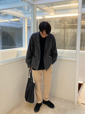 「MONKEY TIME（モンキータイム）のアイテム（スーツジャケット）」を使った、imchickenriceさん（メンズ・173cm）の春コーディネート