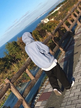 「X-girl（エックスガール）のWIDE TAPERED PANTS（その他パンツ）」を使った、ちゃんひさん（レディース・152cm）の秋コーディネート