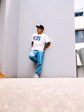 「RATS（ラッツ）のアイテム（帽子）」を使った、nissyさん（メンズ・170cm）の夏コーディネート