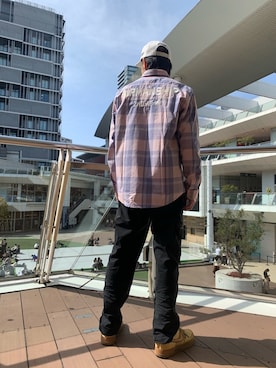 「AVIREX（アヴィレックス）の【直営店限定】エアフォース ベースキャップ/AIR FORCE BACES CAP（キャップ）」を使った、NAMIさん（メンズ・175cm）の春コーディネート