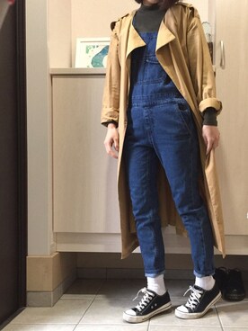 「スプリングSENSEOFPLACE」｜「アイテム（オールインワン・サロペット）」を使った、iccoさん（レディース・149cm）の春コーディネート